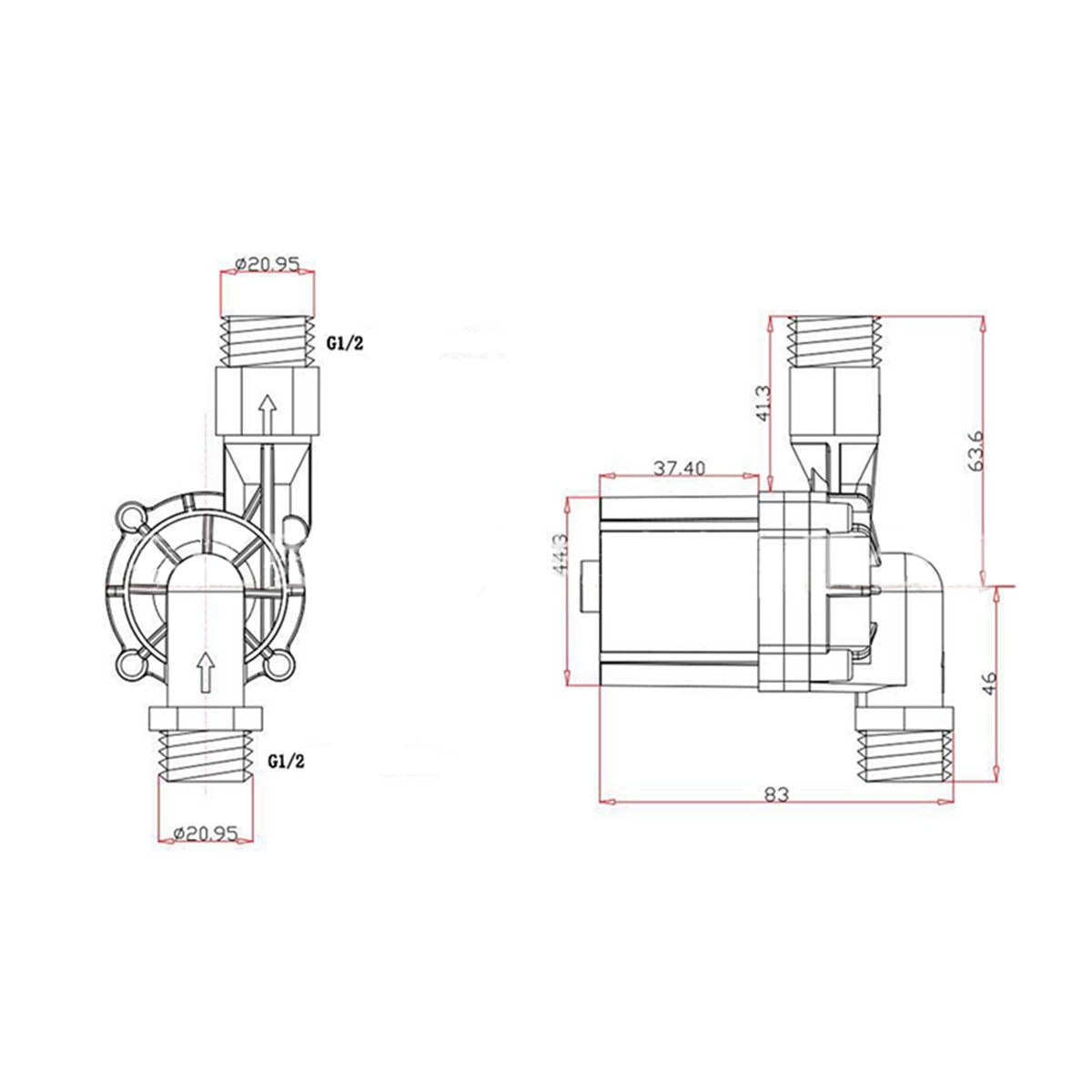 TOPINCN Homebrew Beer Trasferimento Plastica Brushless Fluido - 8
