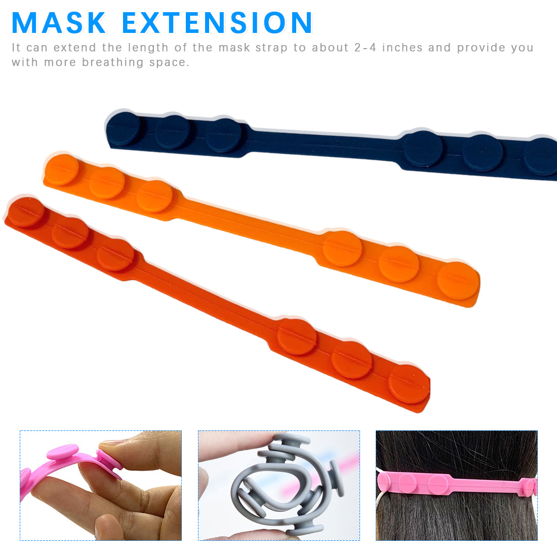1/5/10/15/20 stuks verstelbare oorhaakjes voor gezichtsmaskers, zachte antislip oorklemmen voor kinderen en volwassenen, ter voorkoming van oorpijn