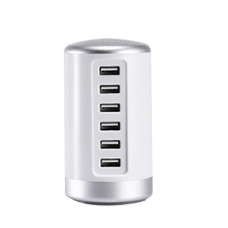 Multi 6 USB Port Desktop Charger Rapid Tower Charging Station Power Adapter 30W Multi 6 Port USB Type C PD Charger Charging: 02