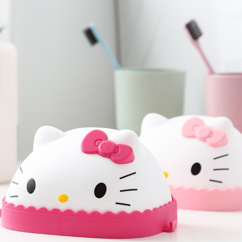 Boîte à savon avec couvercle personnalité créative dessin animé boîte à savon ventouse mural drain toilette gratuit poinçon porte-savon