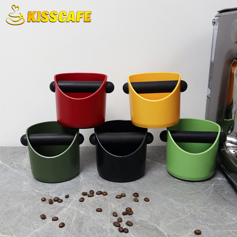 Coffee Knock Box For Grind Waste Grounds Dump Bin Anti-slip Pads Shock-Absorbent With Removable Bar Espresso Maker Barista Tools