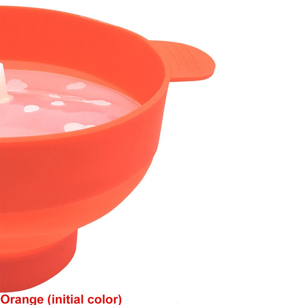 Silicone Popcorn Bowl Microwave Oven Folding Popcorn Bucket High Temperature Large With Lid Silicone Bucket Popcorn Bowl