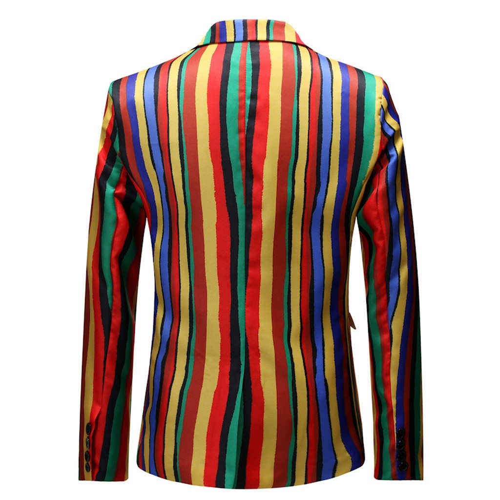 Kostym herrklänning randig skårslag slim fit snygg kavaj jacka kostym homme traje hombre