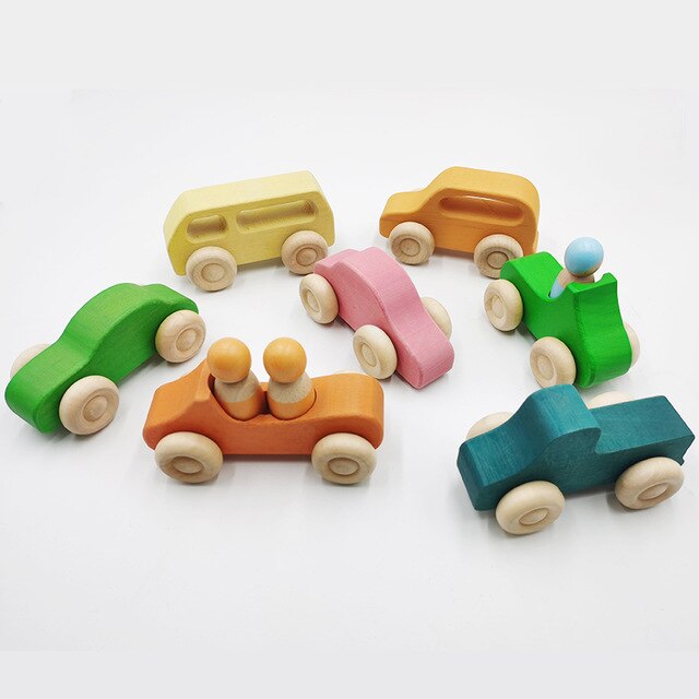 Bambini Di Legno di Faggio Blocchi Arcobaleno Parti Allentate Giocattolo Funghi A Nido D'ape Goccioline Albero coni Grande Piatto Jenga Bambino Blocchi di Costruzione: D