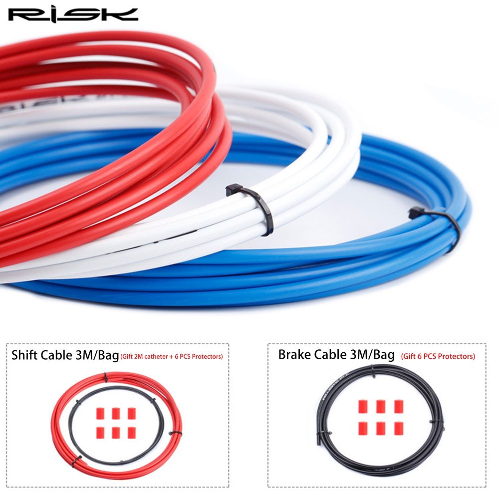 Universal 3meters / 98ft Bike Bicycle Basic Brake &amp; Shift Derailleur Cable Line Wire 4mm/5mm Mountain Road Bike Cable Cycling