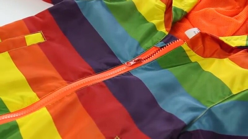 Rainbow Children Jacket Windbreaker Kid Coat Girl boy Spring Autumn Clothing Windcoat 2-7years old Children clothing