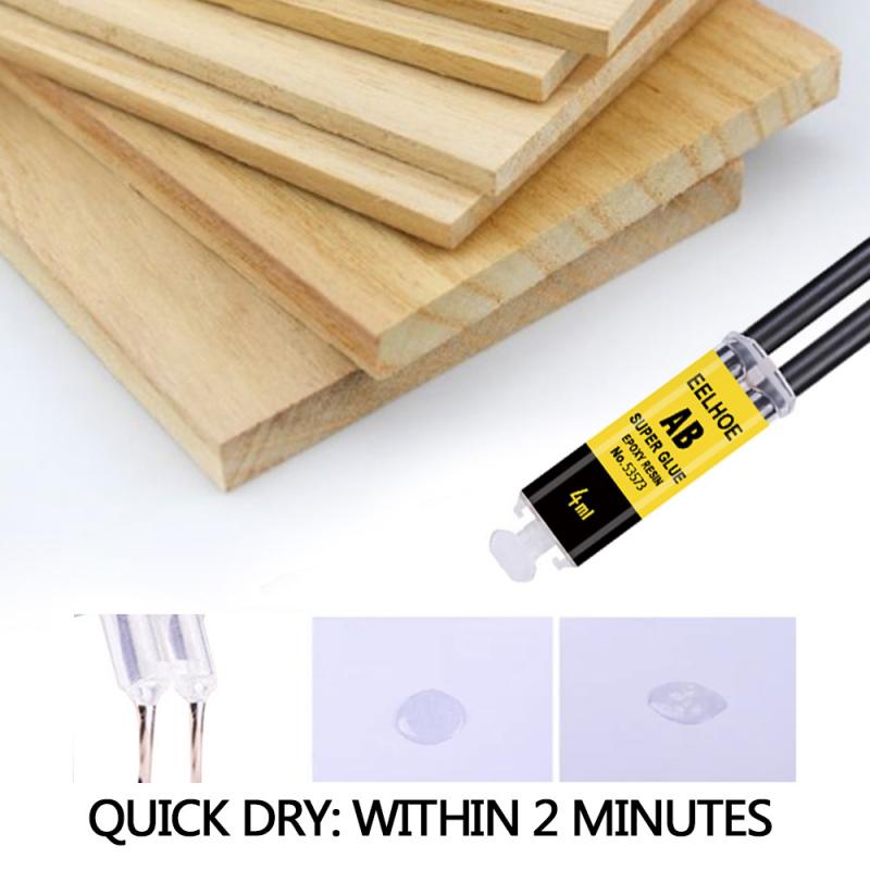 Pegamento AB para hierro, acero inoxidable, aleación de aluminio, vidrio, plástico, madera, mármol, adhesivo fuerte de secado rápido, epoxi, 4/25ML
