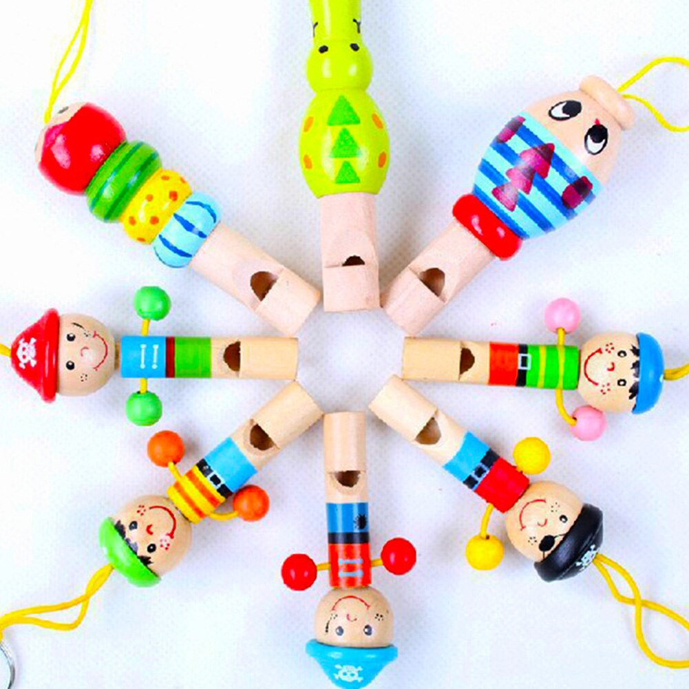 Party Gunsten Educatief Little Piraat Fluitje Houten Speelgoed Kinderen Muziek Instrument Baby Speelgoed