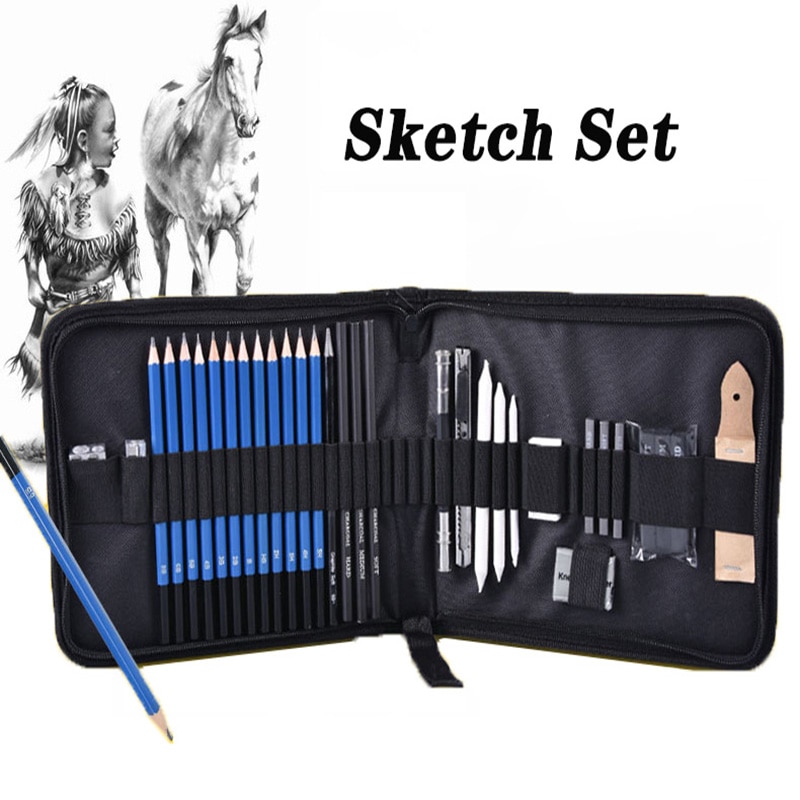 32 PCS Art Set Sketching Set Beginner Student Full Set Of Sketch Pen Art Supplies