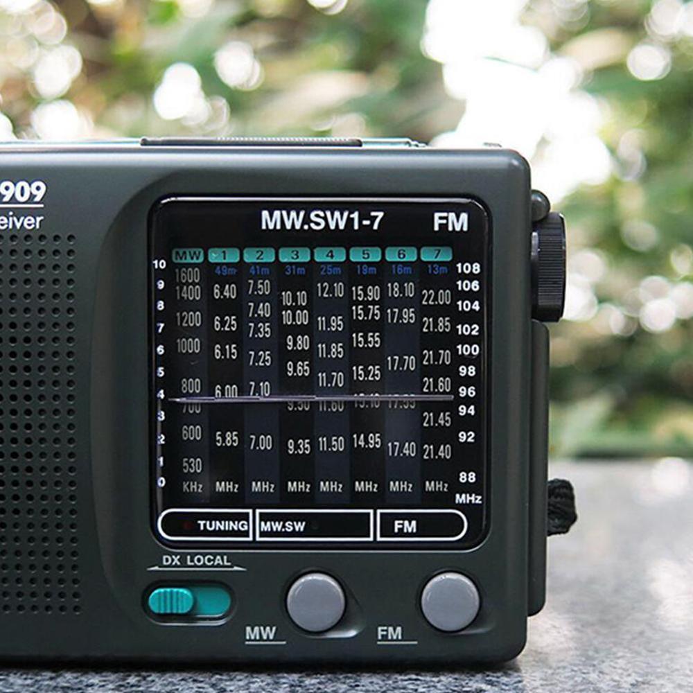Newly Tecsun R-909 R909 Radio FM / MW / SW 9 Band Word Receiver Radio Stereo tecsun radio radio convenient R909 Portable T1C8