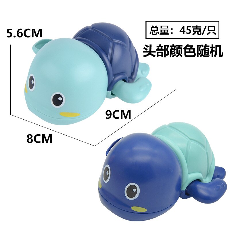 Vibrato with the same net red club swimming play water chain clockwork small turtle dolphin baby bath bathing children toys: E