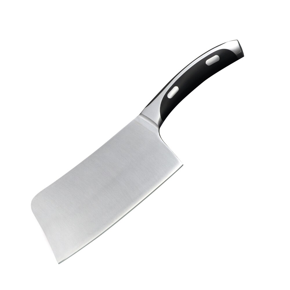 Jaswehome 6pcs Kitchen Knife Set Stainless Steel Knives Paring Utility Chef Knife Cooking Accessory Chef Knives Set: 6.5 inch cleaver
