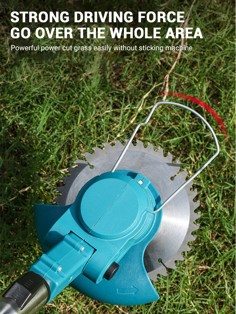 Elektrisk gräsklippare 35cm teleskopiska längdjusterbara skärare sladdlös trädgårdsgräsklippare trimmer för makita 21v batteristift