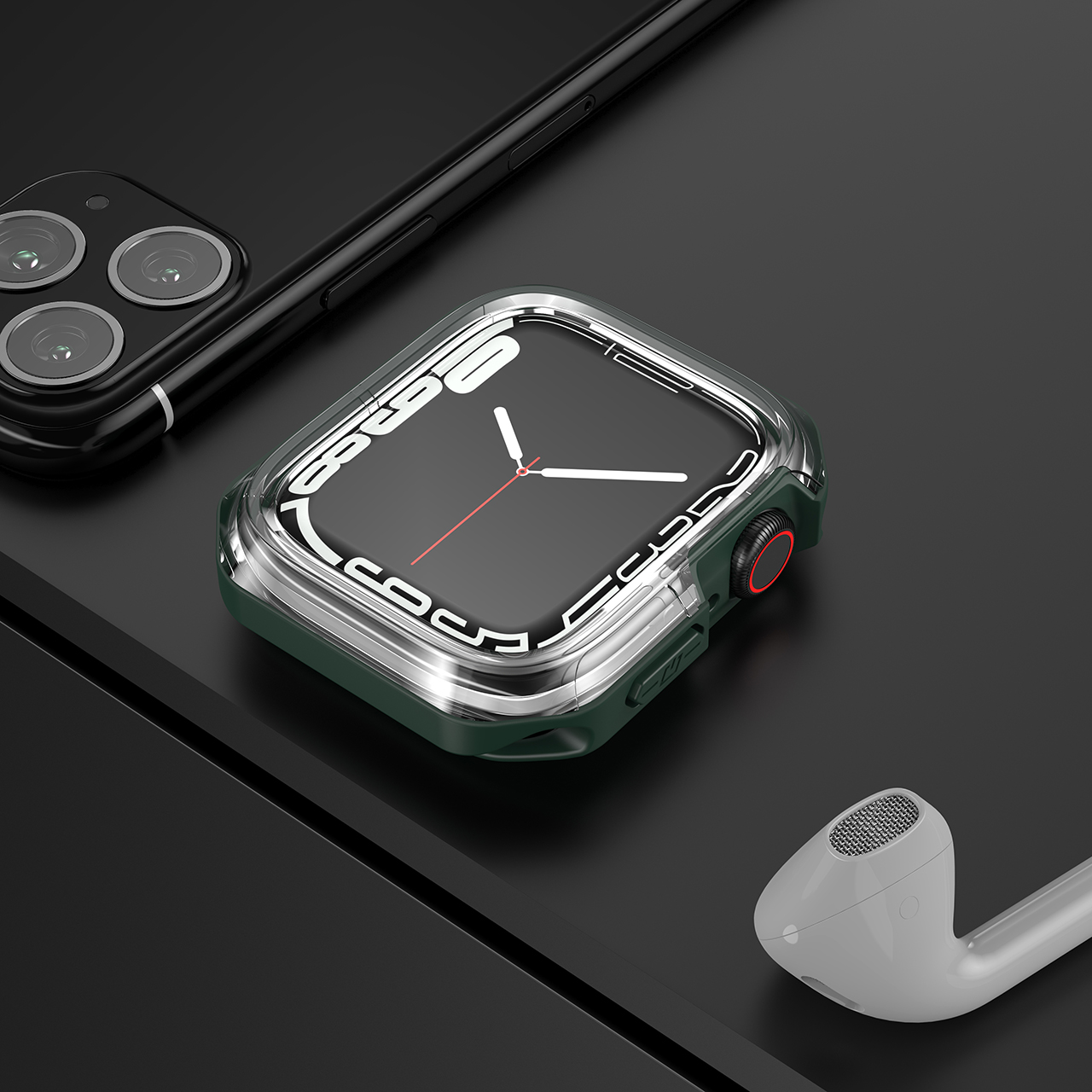 Til hello watch 3 plus etui beskyttelsescover pc+tpu gennemsigtigt tofarvet pansret uretui  h12 dt8 microwear ultra 3 smartwatch