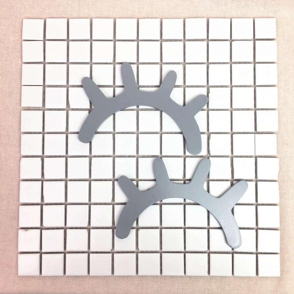 Een Paar Nordic Stijl 3D Wimpers Houten Wimper Muurstickers Kinderen Babykamer Achtergrond Muurstickers Home Decoratieve: Silver