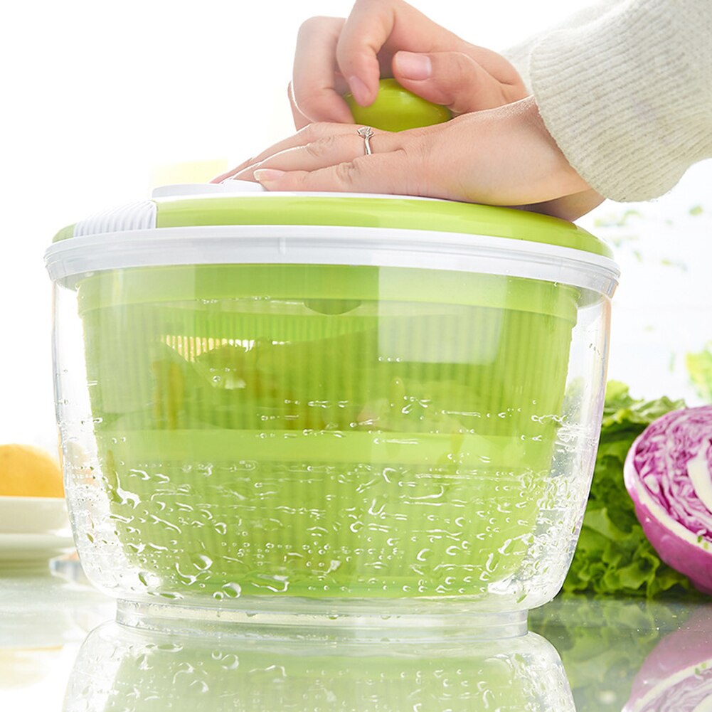 Household Veggie Vegetables Dryer Multi-use Washer Salad Spinner Storage Drying Machine Colander Manual Basket Fruits Dehydrator