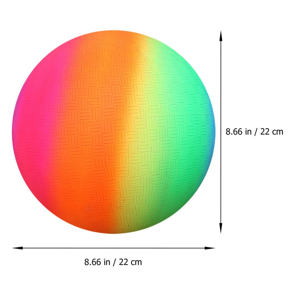 1 Pc freundlicher Regenbogen-Farbe Kugeln Aufblasbare Bälle draussen Kickball