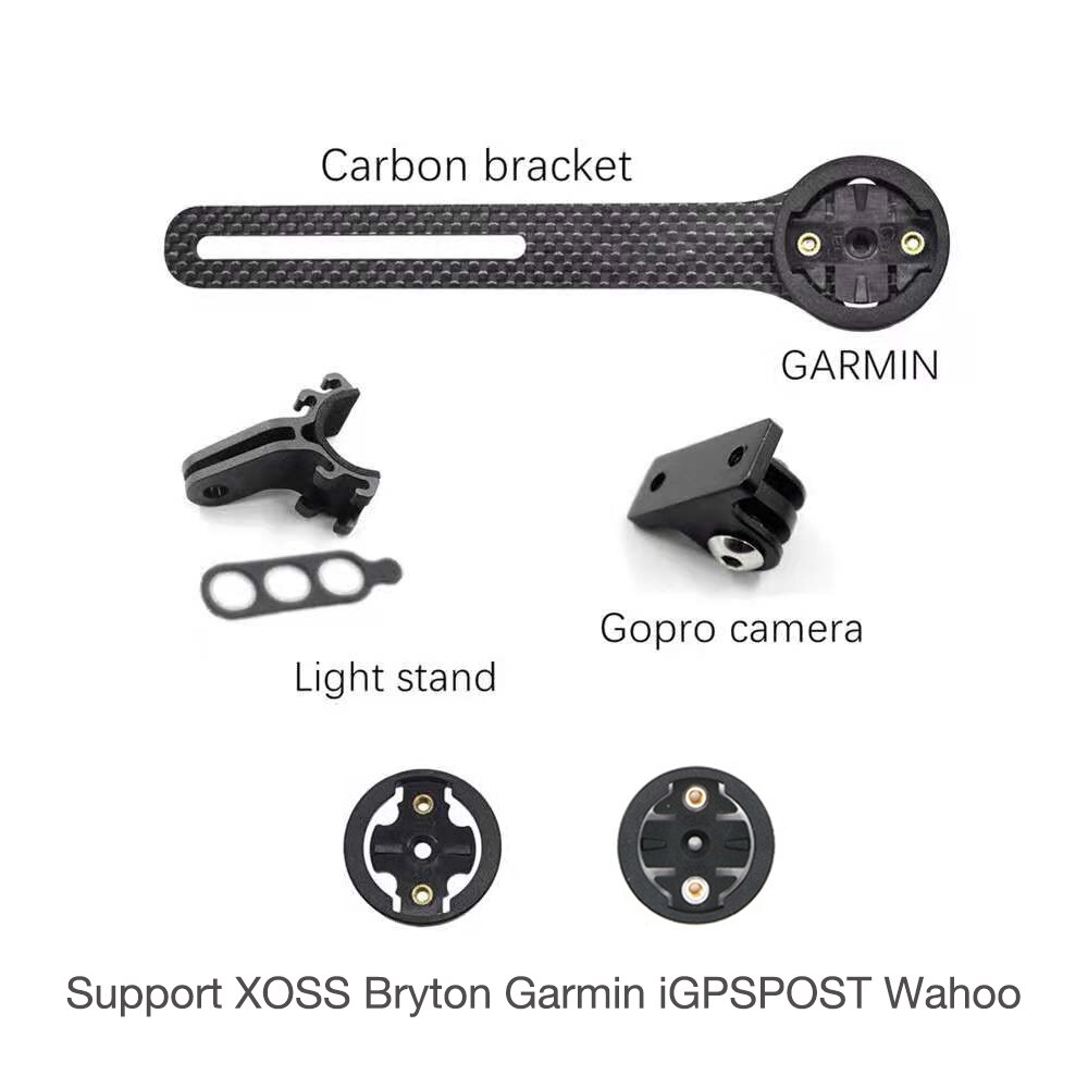 Garmin hiilikuitu pyörä gps tietokoneteline garmin xoss bryton gopro valoteline mtb bicycel gps telinetarvikkeet