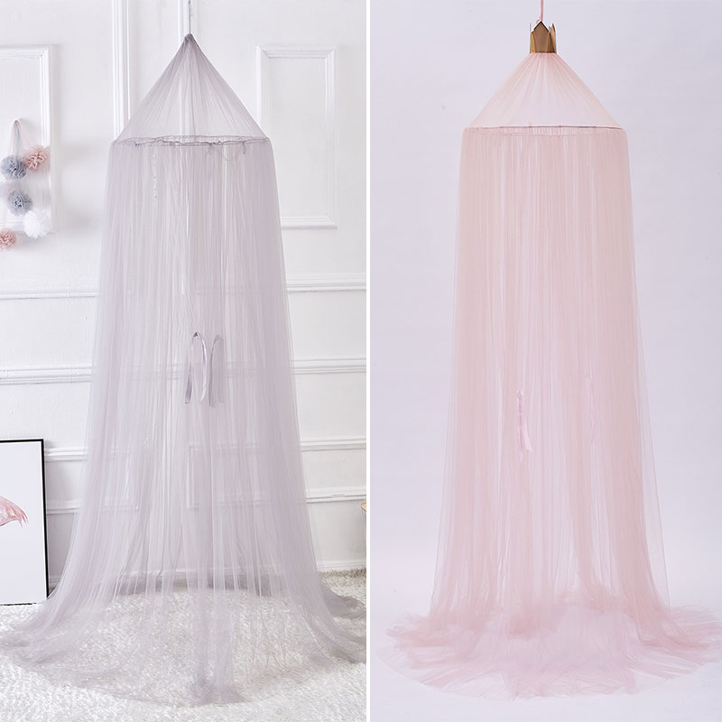 7 Kleuren Baby Bed Opknoping Klamboe Dome Bed Canopy Klamboe Bedcover Gordijn Ronde Crib Netting Tent Kinderkamer decor