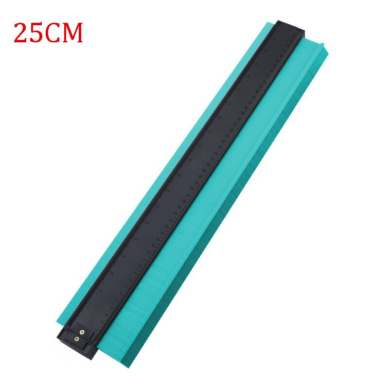 Multifunction Contour Profile Gauge Tiling Laminate Tiles Edge Shaping Wood Measure Ruler ABS Contour Gauge Duplicator: 25cm green