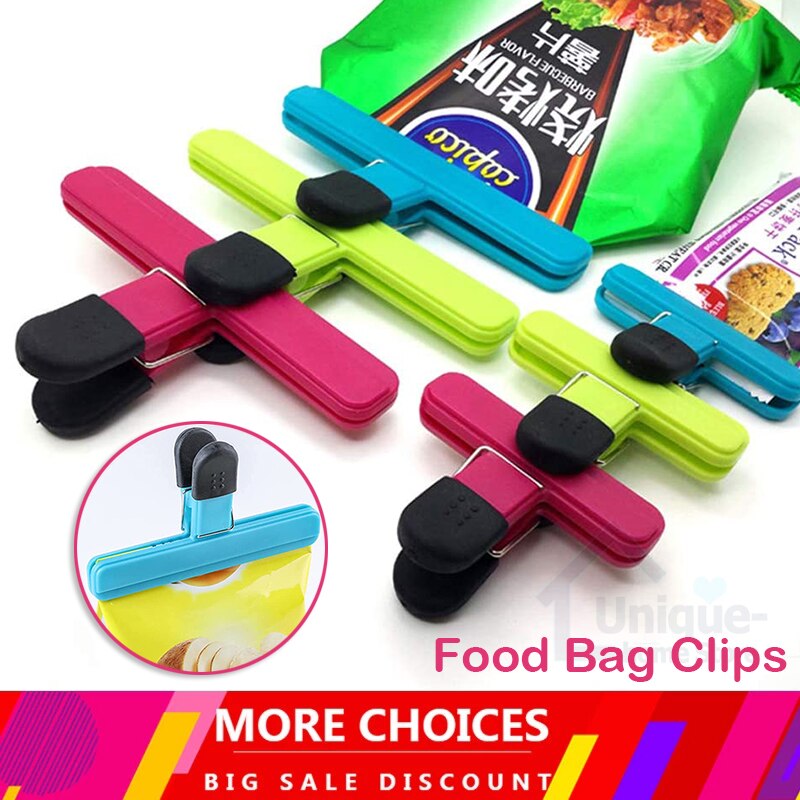 Clip de sellado de bolsas de comida para el hogar, Clip de cierre para bolso para té o café, Clips de plástico portátiles, herramienta de almacenamiento para la cocina, 1 Uds.