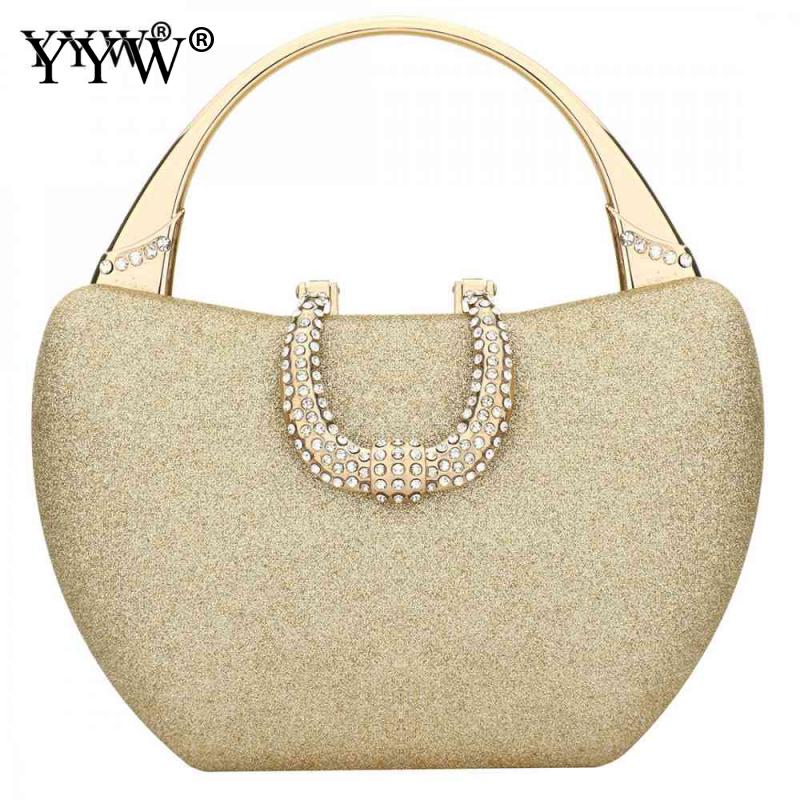 Guld sequined håndtaske til kvinder luxruy bryllup pung og håndtaske bryllup damer top håndtag håndtasker skuldertaske pochette femme