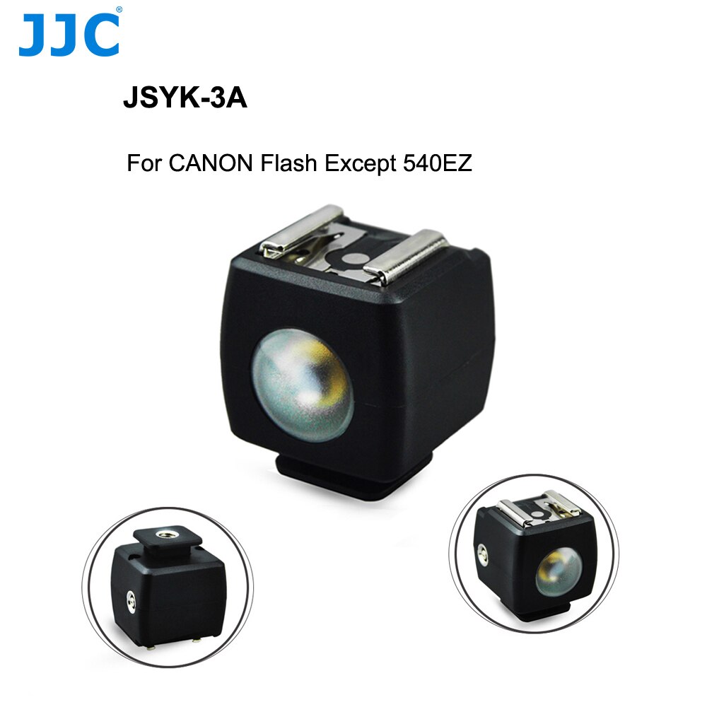 JJC-disparador óptico de Flash esclavo, ISO 518 adaptador inalámbrico, sincronización de zapata con toma de PC, rosca 1/4 para Canon, Nikon y Sony: JSYK-3A