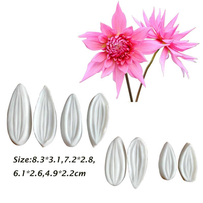 Dalia Pétalos Veiner & Cutter Molde De Silicona Molde Fondant Herramientas De Decoración De