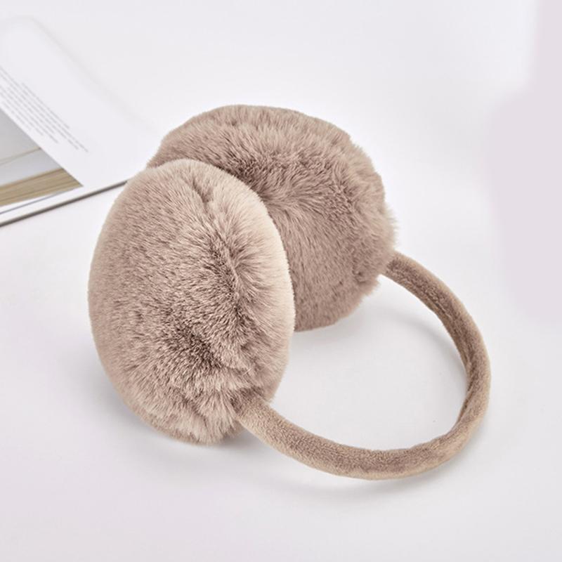 réglable fausse fourrure hiver cache-oreilles unisexe couleur unie casque fourrure casque pour filles en peluche oreille plus bandeau: 1