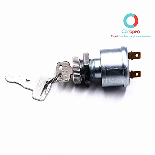for Golf Cart Key Switch for EZGO for Golf Cart Ignition Switch 17421G1, 2 Prong 4 Key Free Terminals &amp; Carabiner