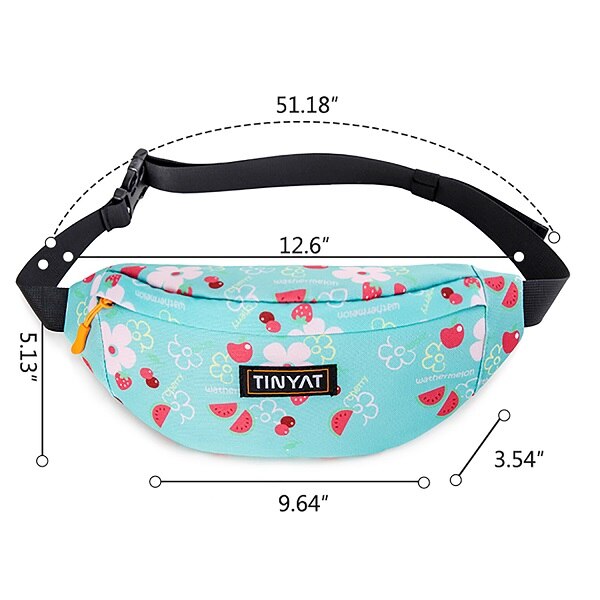 Tinyat Heuptas Pak Mannen Vrouwen Print Ananas Mode Canvas Riem Tas Toevallige Riem Pouch Vrouwelijke Reizen Banaan Tassen Mannen fanny: Flower