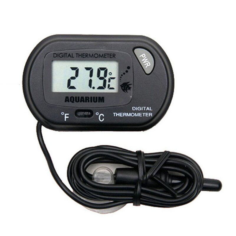 WMA Digital LCD acuario terrario para reptiles Marina termómetro de vivero con ventosa negro-50C a 70C @ P