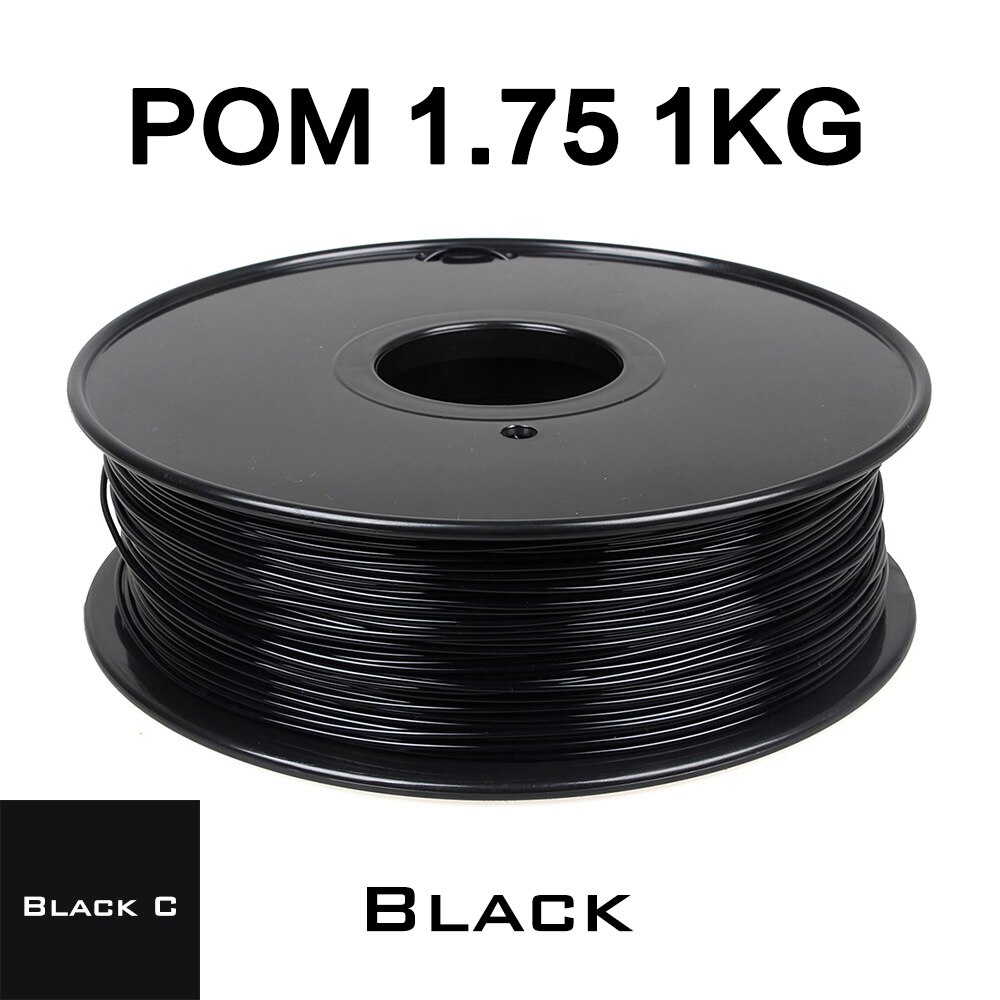3dsway – filament POM pour imprimante 3D, consommable en plastique noir et blanc, haute dureté, matériau d&#39;impression Original pour bricolage, 1.75mm de diamètre, poids bobine 1kg: POM 1.75 Black