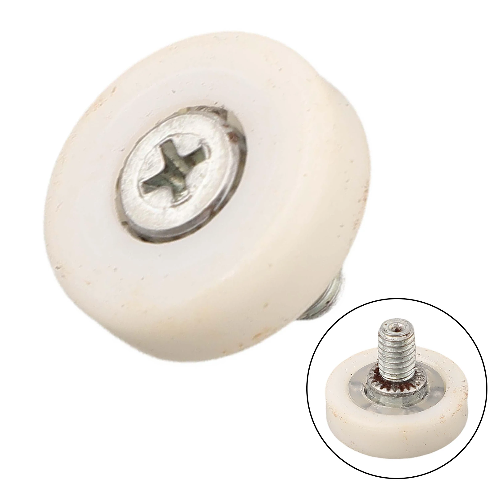 8PCS Drawer Rollers Plastic Drawer Pulley Replacement Guide Wheel Bearing Small Pulley With Nuts Furniture Cabinets Slide Roller