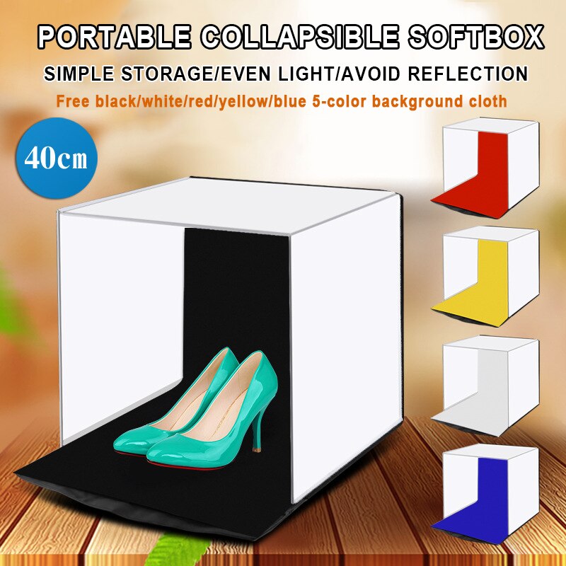 Mini Photo Studio Light Box Fotografie 40X40 Cube Tent Verlichting Softbox Voor Onderwerp Producten Lightbox Fotografische Studio Kit