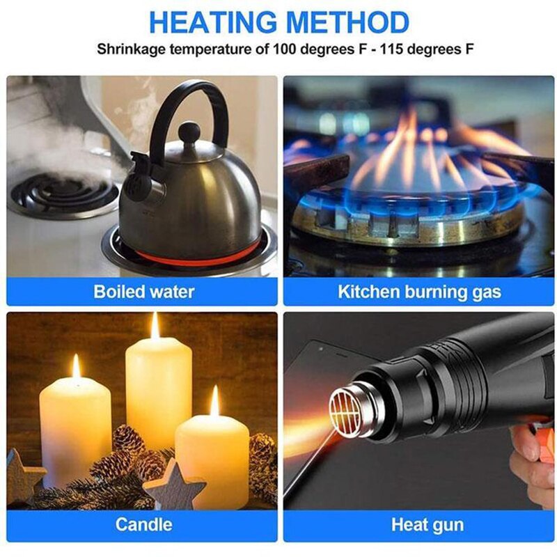 Heat Shrink Rod Wrap for Fishing Rods Heat Shrink Sleeve Wrap Tubing Non Slip Waterproof YA88