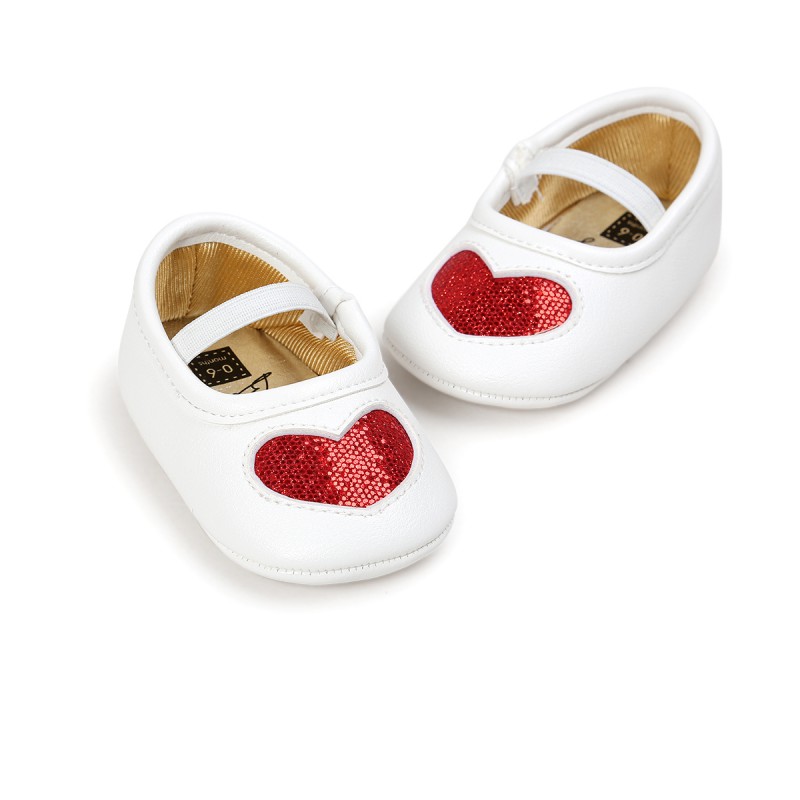 Geboren Baby Meisjes Zachte Zolen Prinses Liefde Babyschoenen Baby Peuter Baby Schoenen