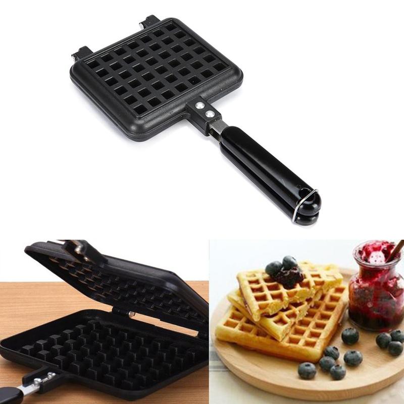Máquina antiadherente para hacer gofres de cocina, molde de Gas para gofres, sartén de burbujas, máquina para hornear, horno, pastel de desayuno, huevo, U9D5, 1 Uds.