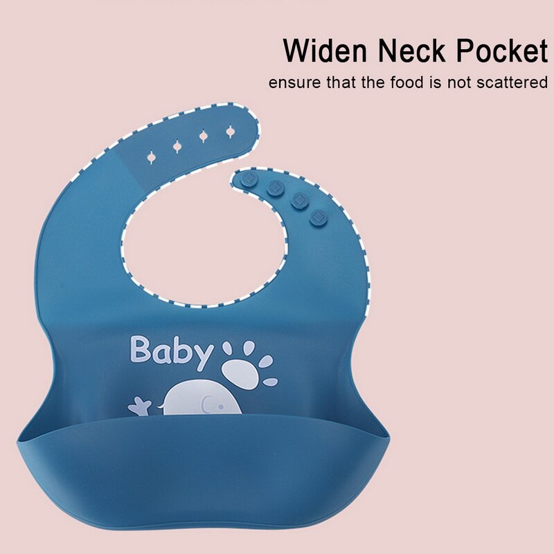 Babero impermeable de elefante para bebés, Baberos suaves para bebés, de silicona de grado alimenticio, accesorios para bebés