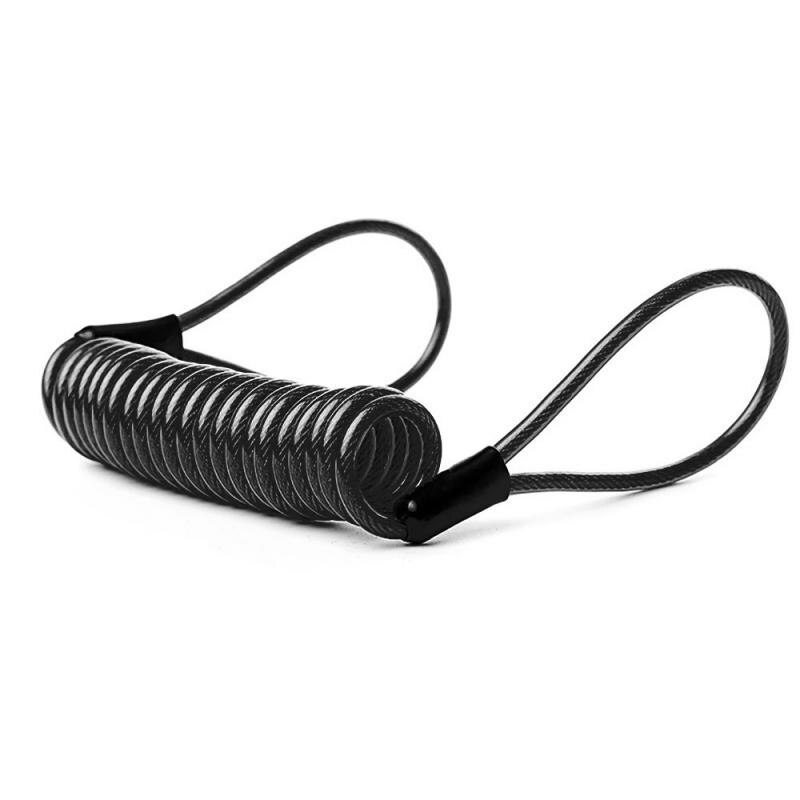FD-MOTO Security Bike Scooter Lock Rope PVC Motorbike Disc Lock Reminder Cable Motorbike Lock Motorcycle Accessories: Black