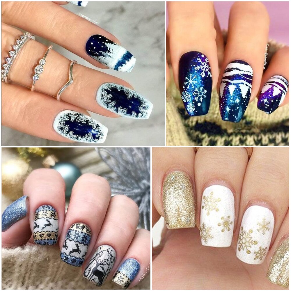 STZ 1 pièces ongles estampage plaques noël ongle modèle Image plaque pochoir accessoires outil Nail Art peinture manucure STZ-M01-10