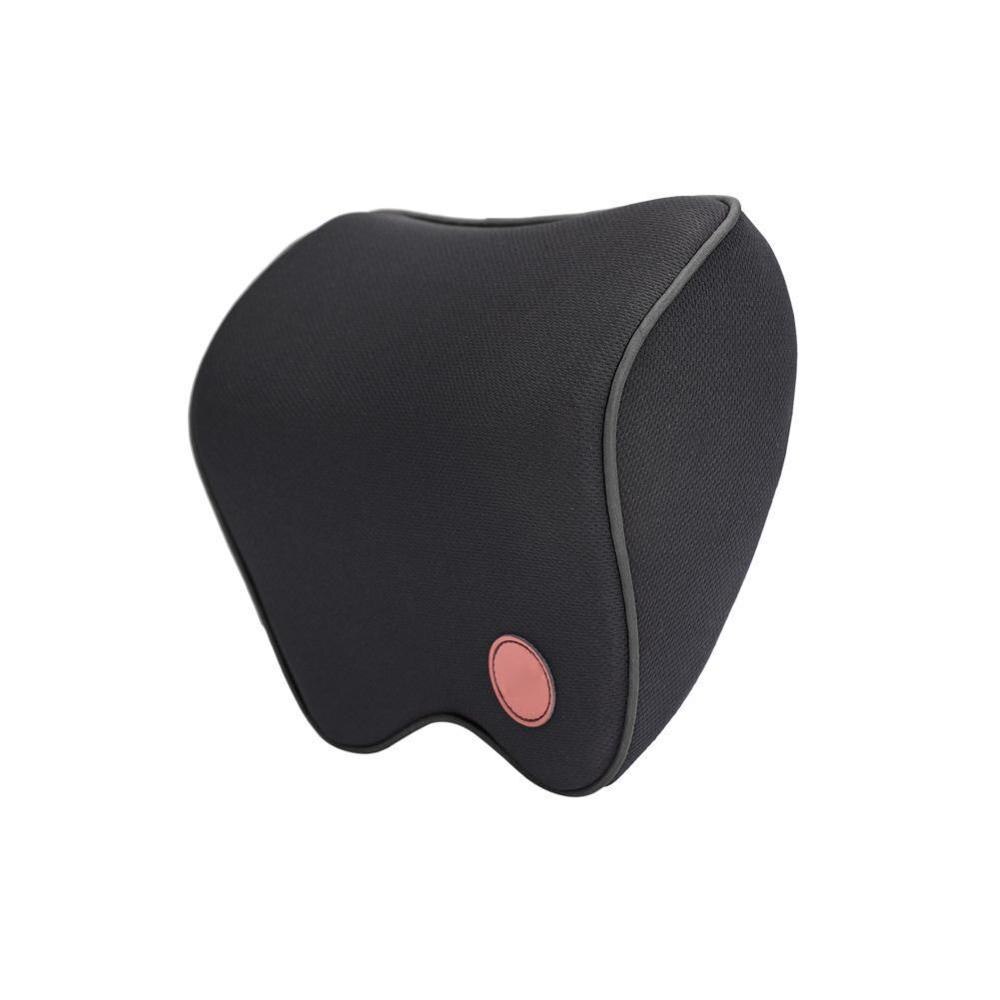 Bil nakkepude 3d memory foam hovedstøtte bil bil nakkepuder fyldt fiberpude til rejsestøtte tilbehør til bilsæde: Sort