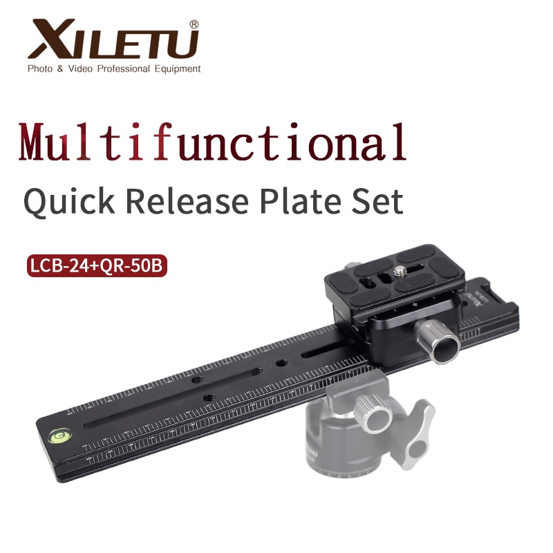 XILETU Kit di piastre a sgancio rapido allungato da 240mm guida a treppiede scorrevole Nodal guida universale multifunzione