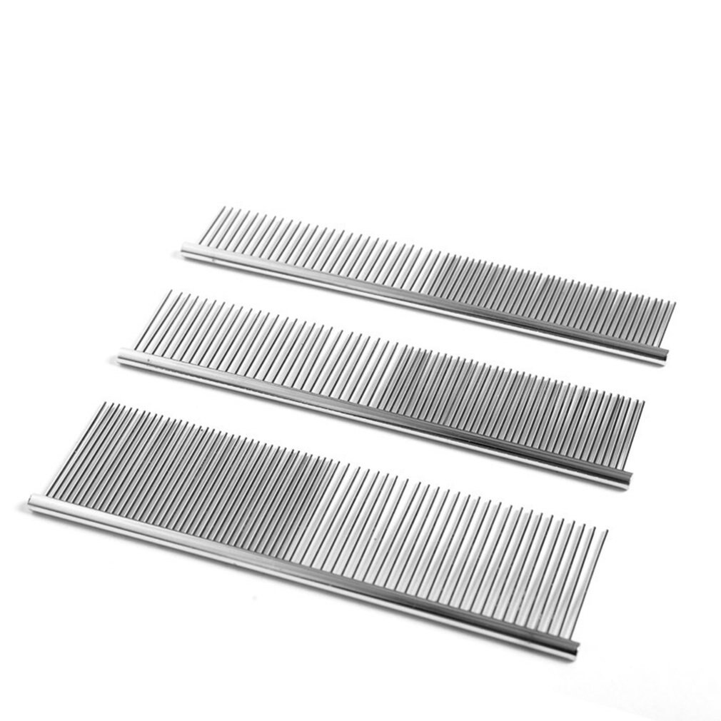 Pet Dog Comb Steel Hair Trimmer Comb Stainless Steel Stripe Grooming Comb Shedding Hair Cleaning Grooming Tool