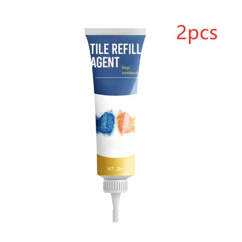 Tile Repair Paste Household Tile Gap Crack Mending Holes Fill Agent Floor Gap Filler Cream Easy To Solution Tile Filler Agent: 2pcs
