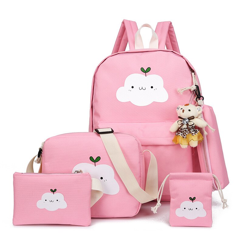 5 Stck einstellen Rucksack Mädchen Leinwand Rucksäcke lässig freundlicher Schule Taschen Damen Rucksack für Jugendliche Mädchen Schule Taschen