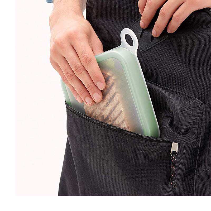 Silicone food container Sandwich box Kids school Breakfast lunch box bento box lunchbox food grade