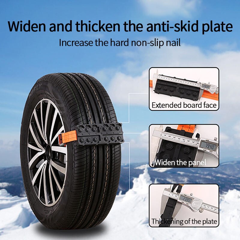 2 stk / sæt dækhjulkæde skridsikker nødsnekæder til is sne mudder sand vejsikker kørsel til lastbil suv biltilbehør