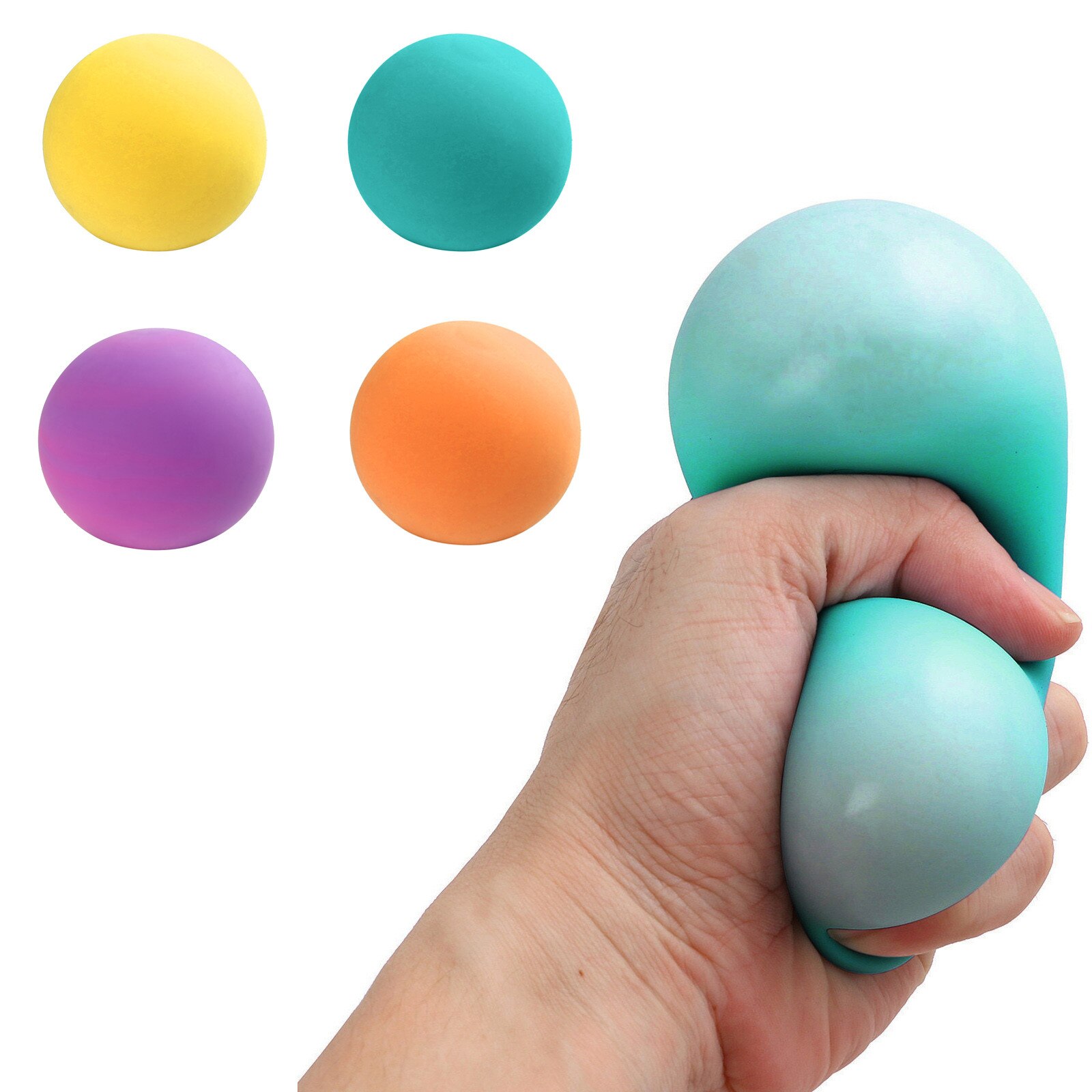 Stress Relief Squeezing toy Balls Colorful Soft Novelty Hand Grip Pressure Autism Anxiety Relief Stress toy: Default Title