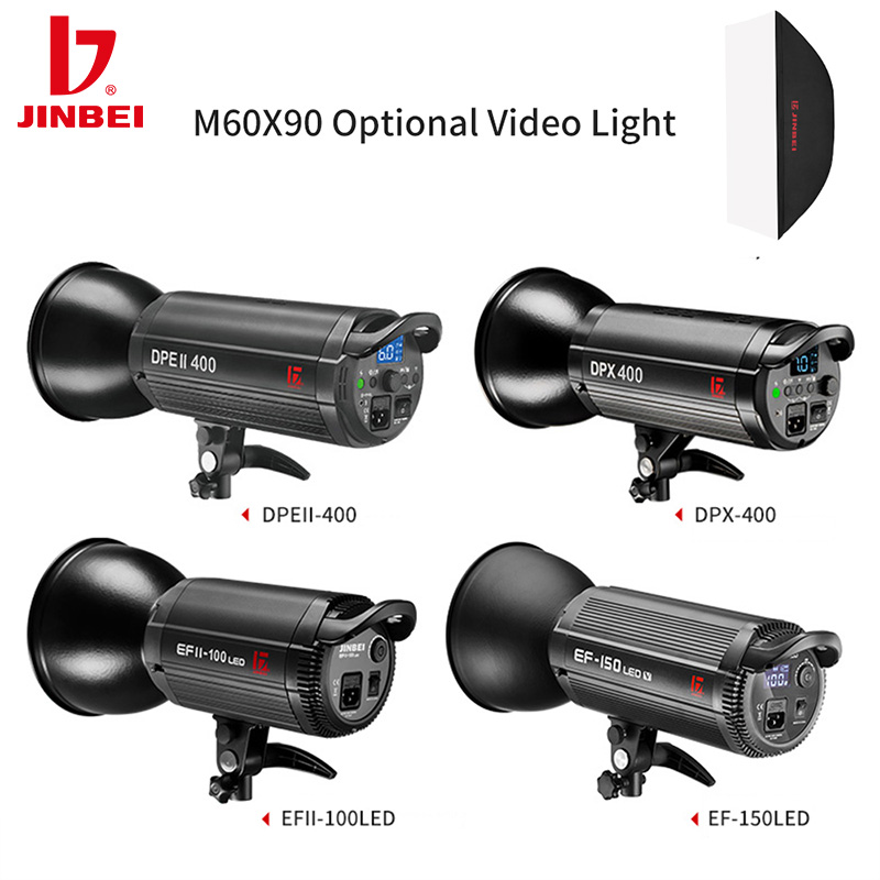 JINBEI M-60×90cm Rectangle Softbox with Bowens Mount Studio Strobe Flash Box Reflective Lighting Diffuser Photography Equipment